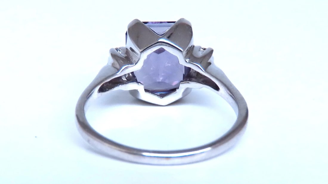 4ct Lab Alexanderite Diamonds Ring 10kt Gold 16511 *v - 5