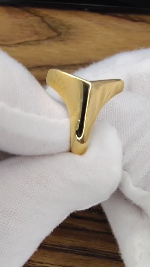 Open Irregular Abstract Statement Ring 14kt Gold 44224 *v - 3