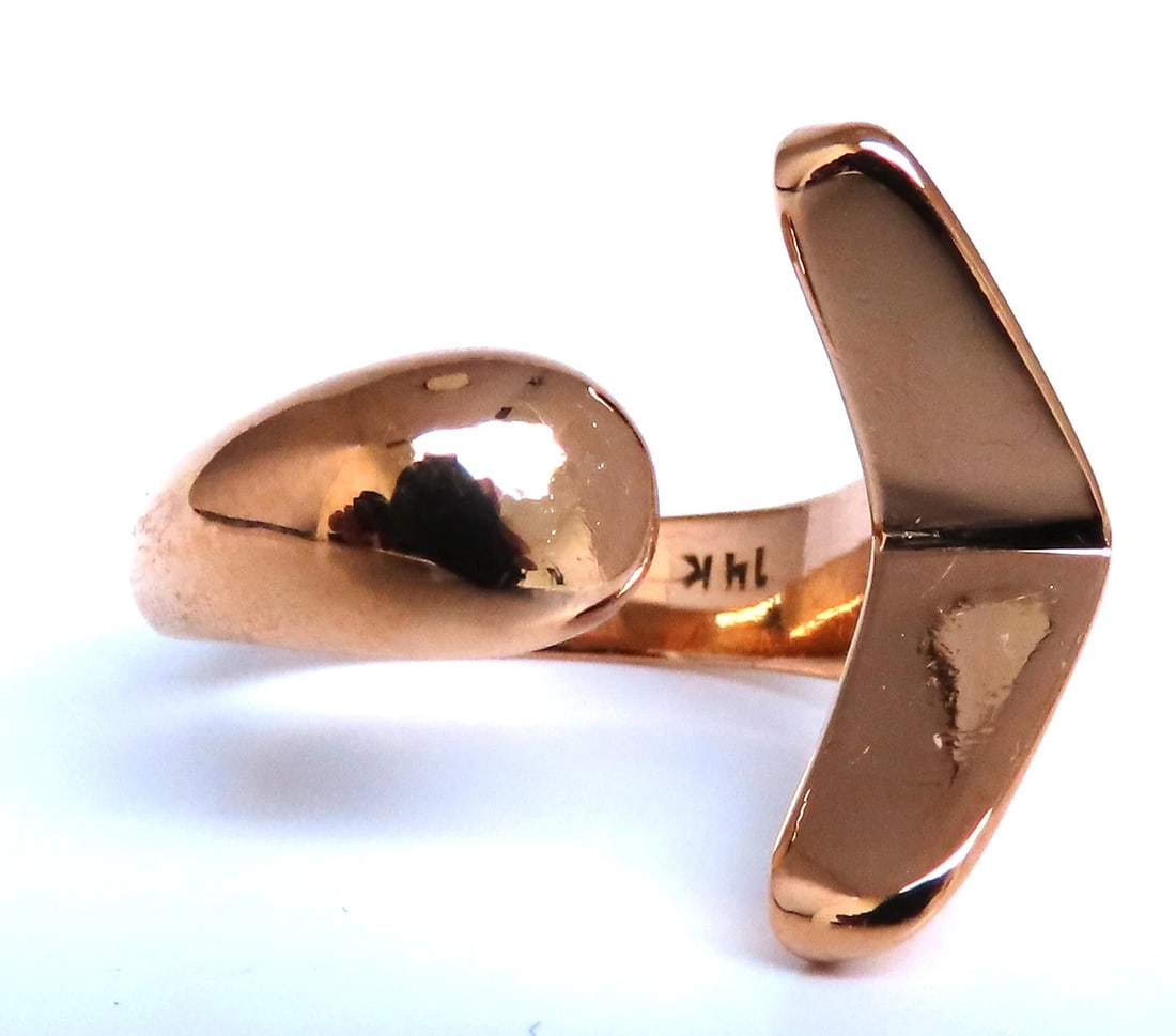 Open Irregular Abstract Statement Ring 14kt Gold 44224 *v - 4