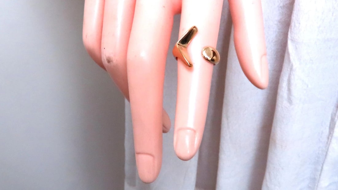Open Irregular Abstract Statement Ring 14kt Gold 44224 *v - 6