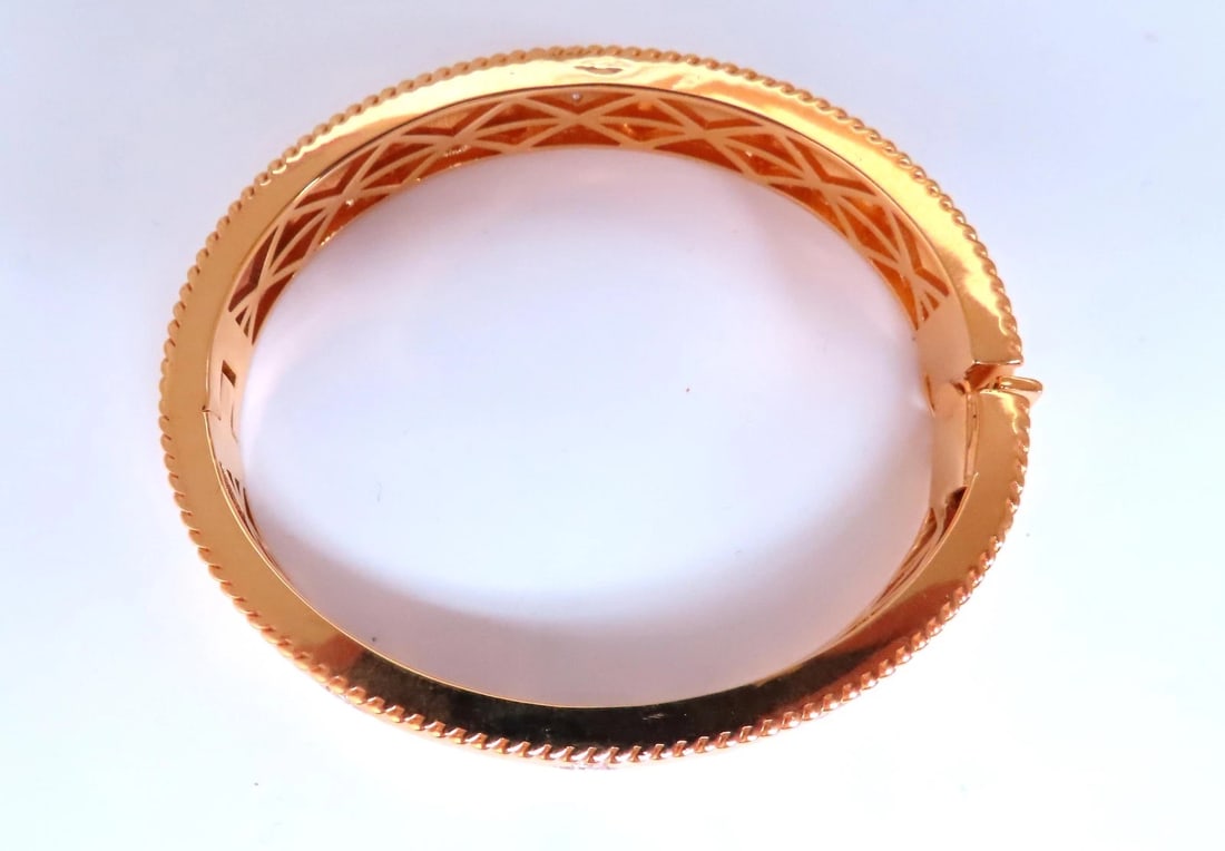 1.40ct Clover Natural Diamonds Bangle Bracelet 14kt 95547 *v - 7