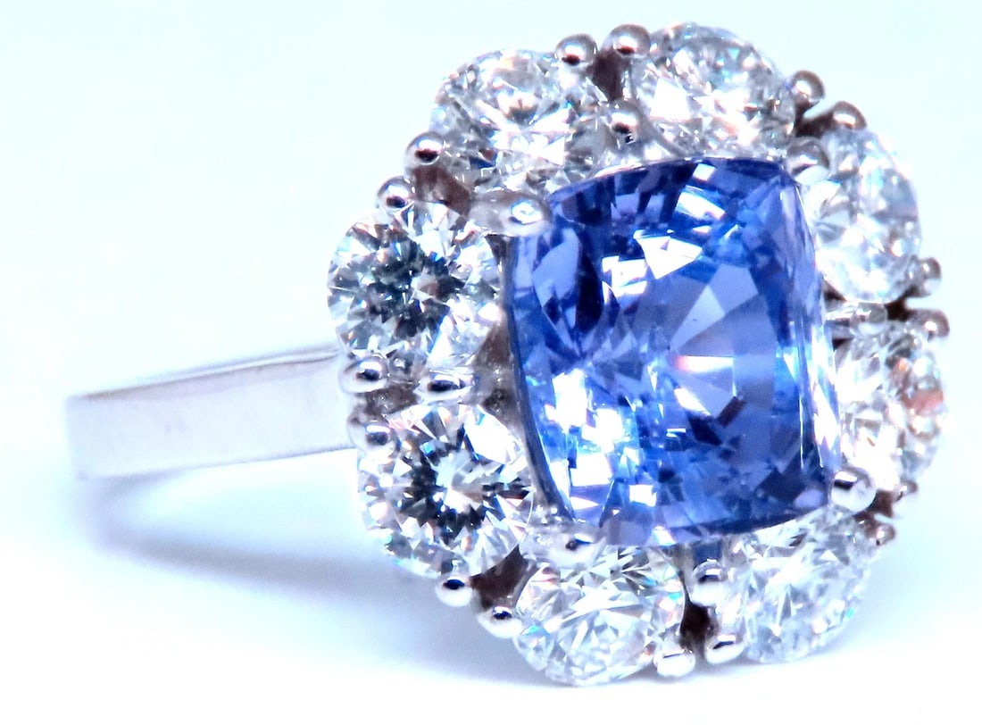 GIA Certified 3.30ct Natural Color Change Sapphire Diamond Ring 18kt 85442 *v - 4