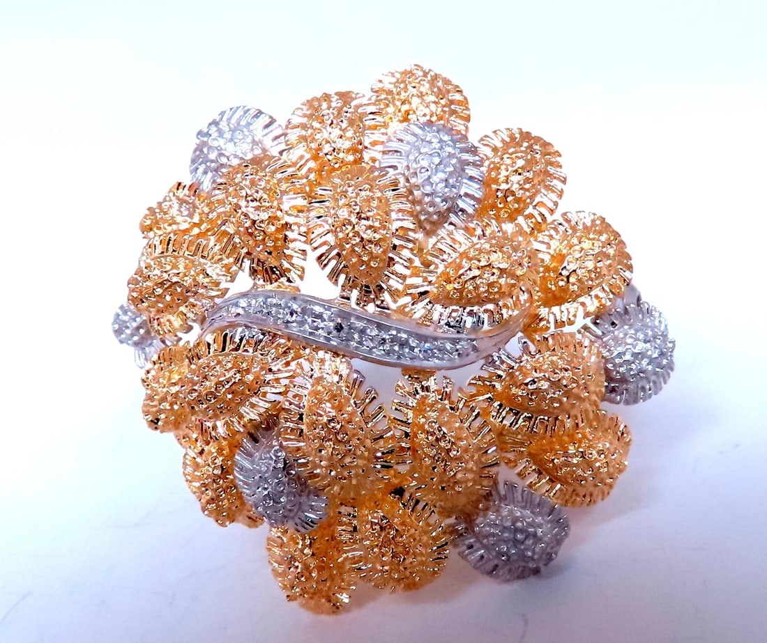 Fern Cluster Brooch Pin 18kt 12568** - 4
