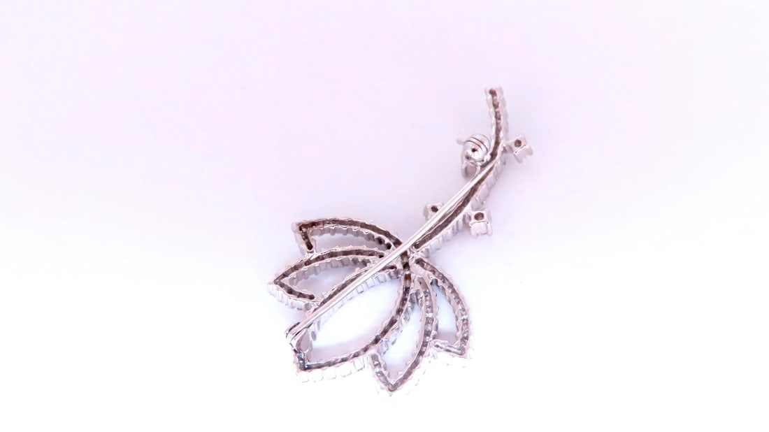 2ct Natural Diamonds Iconic Flower Pin 14KT 12534** - 5