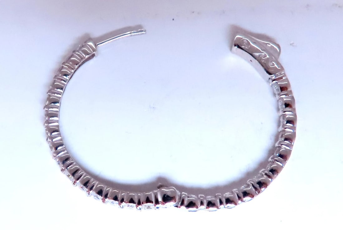1.52ct Modern Natural Diamond Hoop Earrings 14kt 12500** - 3