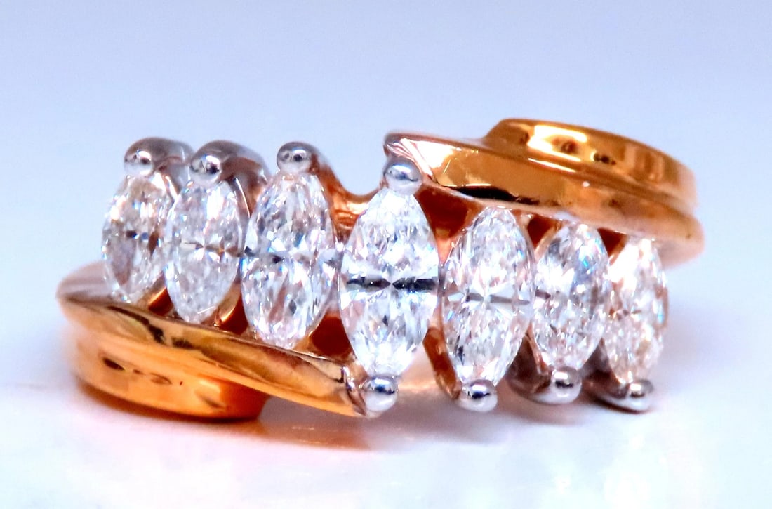 1.55ct Natural Diamonds Bypass Style Band 14kt 12474 *v - 2