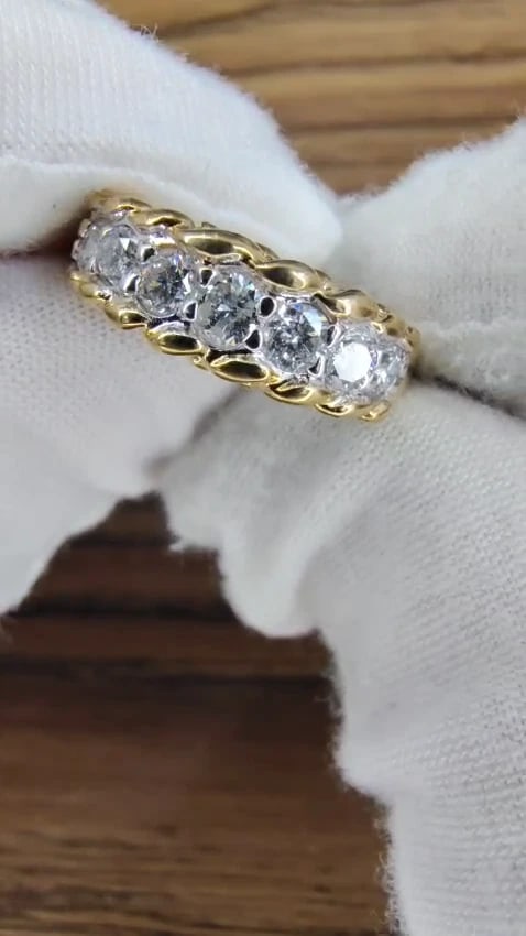 .80ct Natural Diamonds Band Ring 14kt Gold 12432 *v - 3