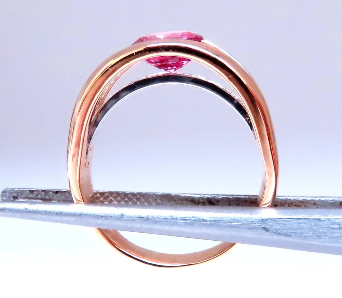 GIA Certified 1.74ct Natural No Heat Pink Sapphire Ring 18kt Gold 12411** - 6