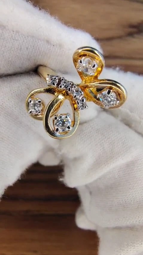 .58ct Natural Diamonds Butterfly Ring 14kt 12042 *v - 3
