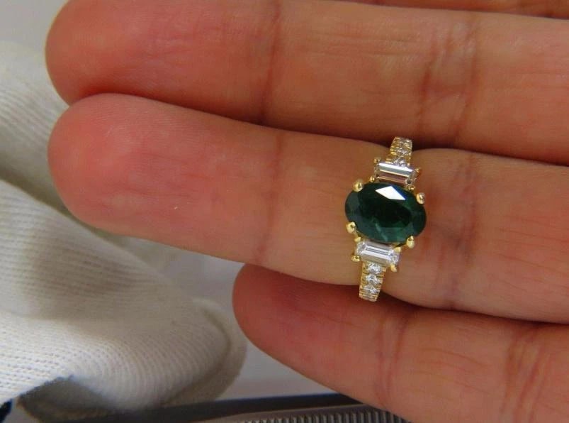 GIA Certified 2.68 Carat Natural Emerald Diamonds Ring 18kt 12348 *v - 5