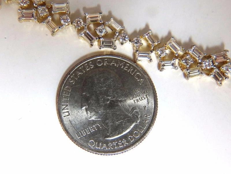 15.00 Carat Diamonds Baguette & Rounds Eternity Riviera Necklace 18kt Ref 12328* - 3