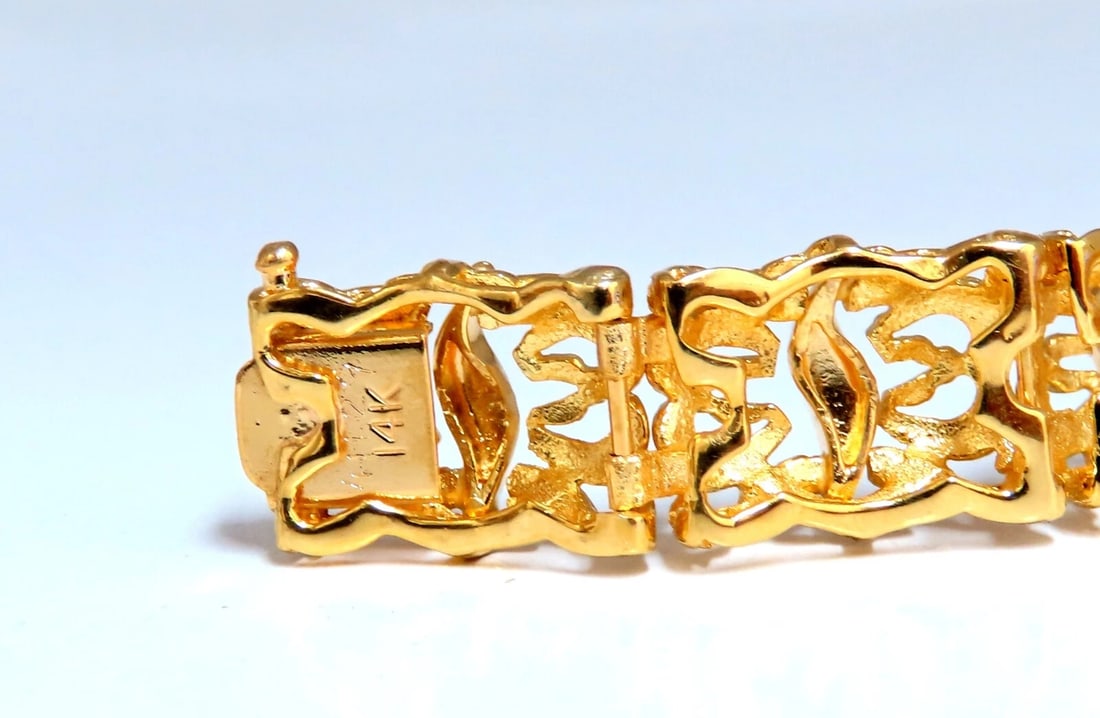 .45ct Natural Diamonds Bracelet 14kt Edwardian Deco Frame *v - 5
