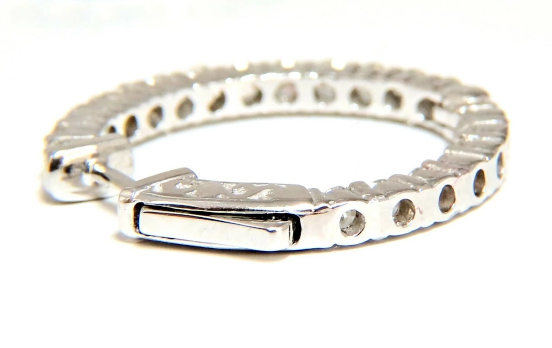 2.34ct natural round diamonds inside out hoop earrings button 14 karat ** - 3