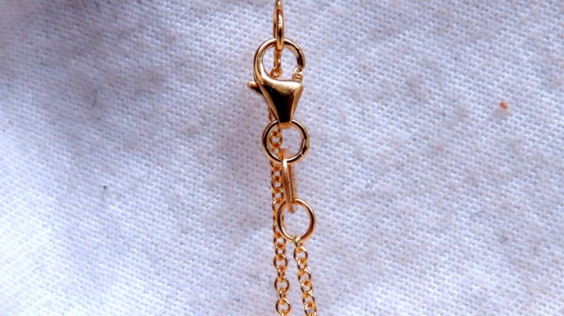 Three Circles Pendant Necklace 14kt Gold 27mm ** - 5