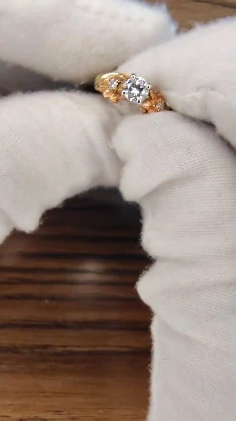 .22ct Natural Round Diamond Ring 14kt *v - 3