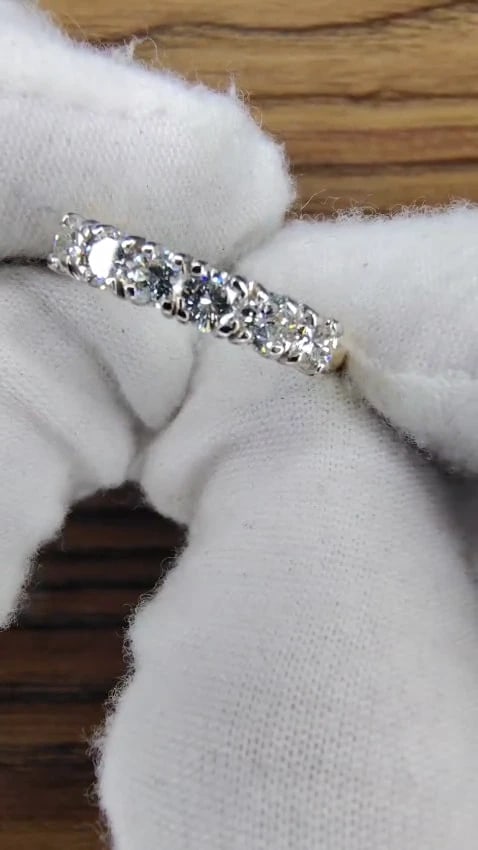 .70ct Natural Round Diamonds Eternity Ring Sharing Prong G/Vs 14kt gold *v - 3
