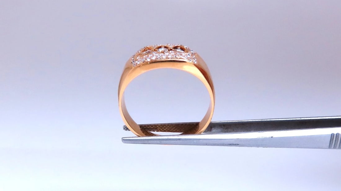 .60ct Natural round diamond mens ring 14kt gold pinky *v - 5