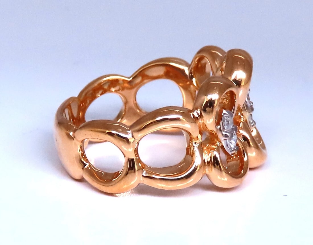 .20ct Natural Diamonds Circles Loop ring 14kt Gold *v - 5
