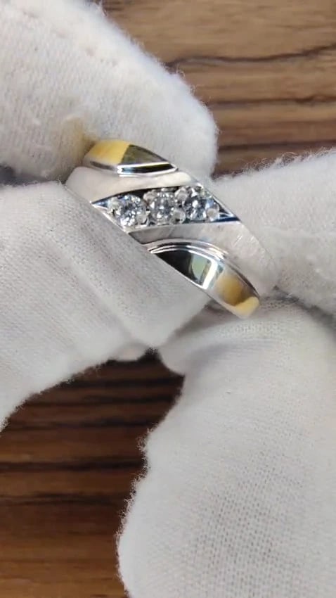 .30ct. mens natural round diamond traditional ring 14kt Gold*v - 3