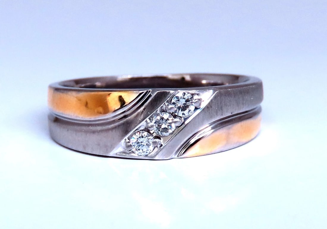 .30ct. mens natural round diamond traditional ring 14kt Gold*v - 4