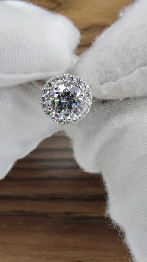 GIA Certified .81ct Natural Round Diamond solitaire ring G/Vs2 *v - 3