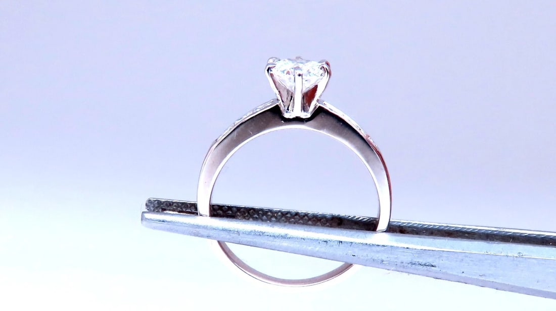 GIA Certified .58ct Natural Round Diamond solitaire ring G/Vs1 *v - 5