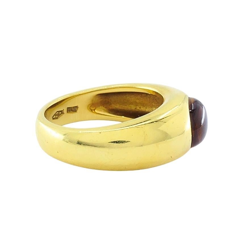 Tiffany & Co. 18K Gold Citrine Cabochon Ring - 5