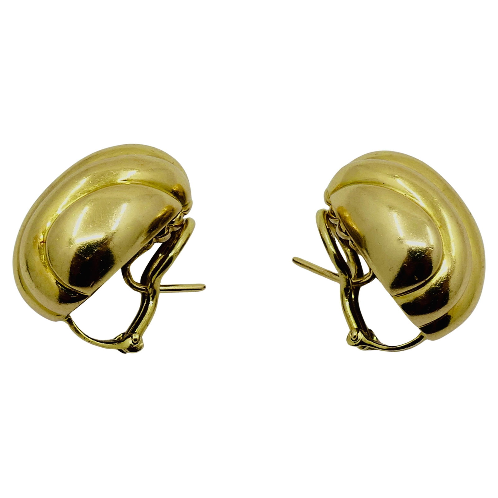 Cartier Earrings 18k Gold Shell Design - 4