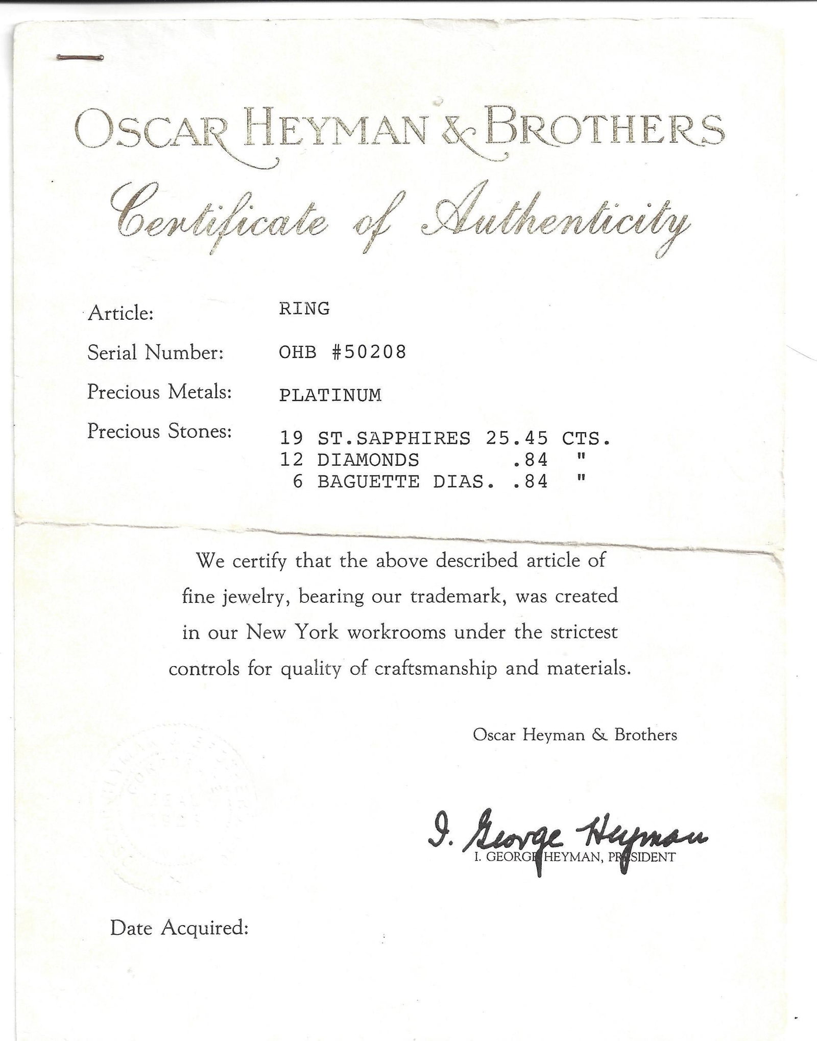 Vintage Oscar Heyman Star Sapphire Diamond Cluster Platinum Ring - 3