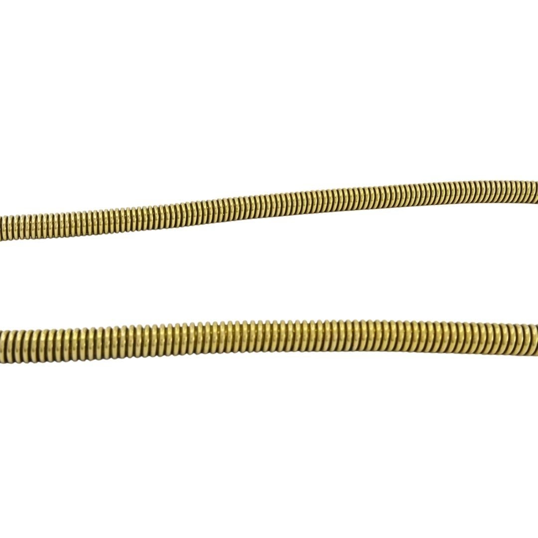 Vintage French 18k Gold Tubogas Coil Necklace - 4