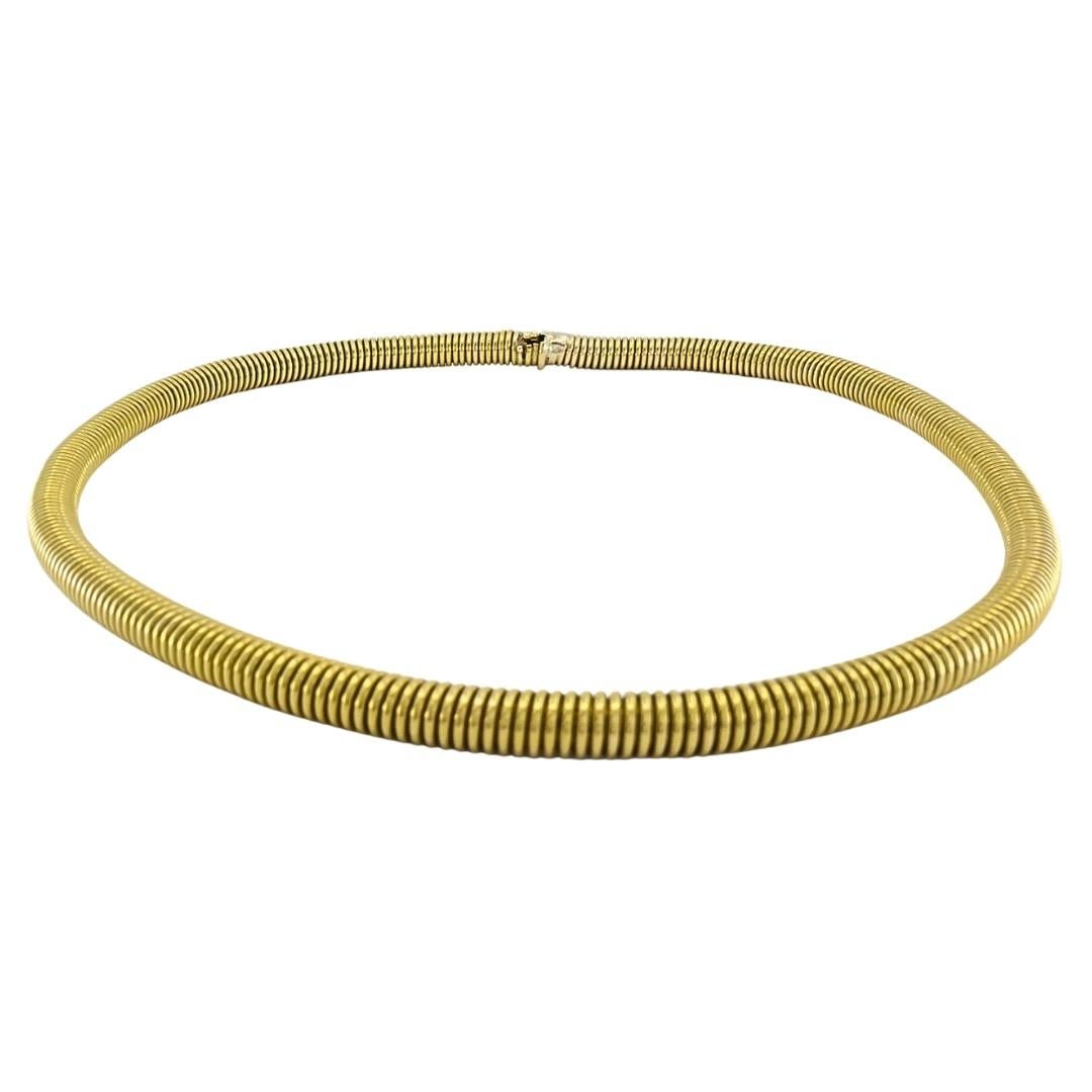 Vintage French 18k Gold Tubogas Coil Necklace - 5