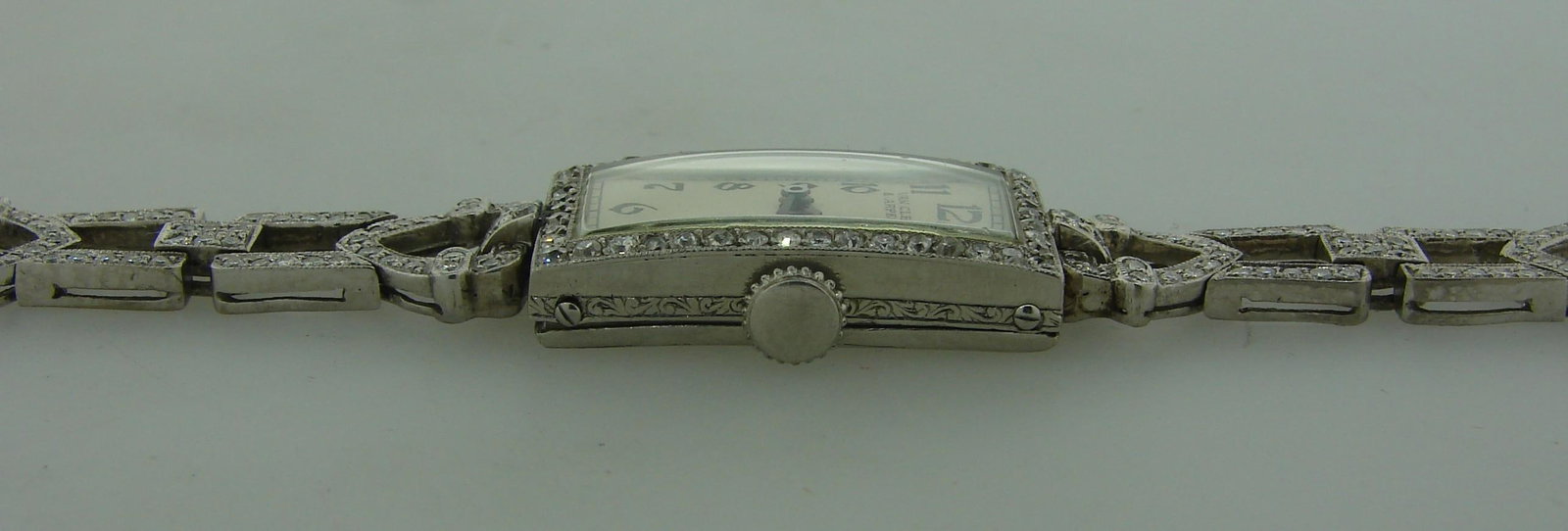 Van Cleef & Arpels Ladies Art Deco Wristwatch Platinum Diamond Manual Wind - 4