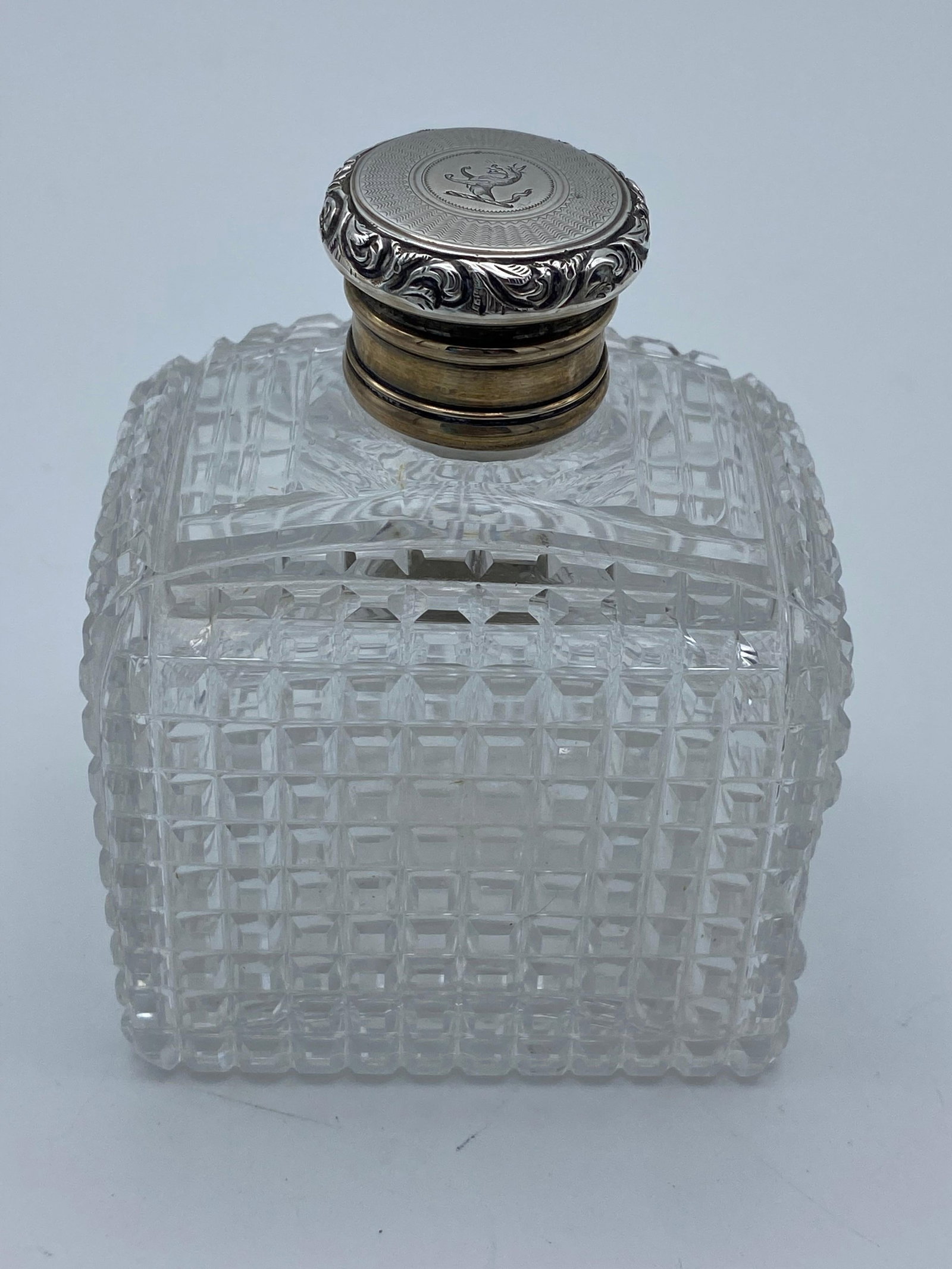 Art Deco Tiffany & Co Sterling Silver and Crystal Vanity Set - 4