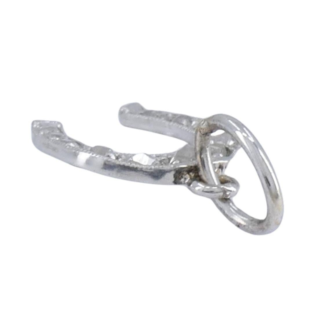 Edwardian Platinum Rose Cut Diamond Horseshoe Pendant - 5