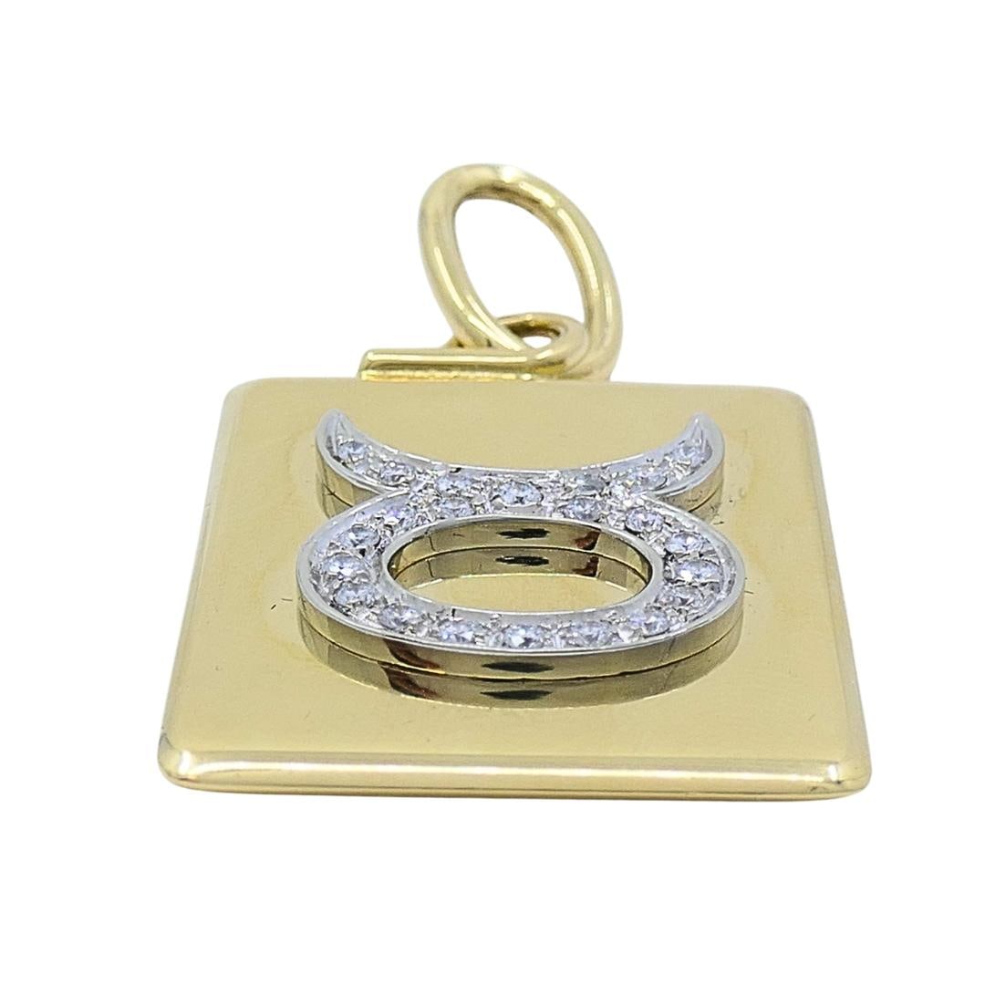 Pomellato 18k Gold Diamond Taurus Zodiac Pendant - 3