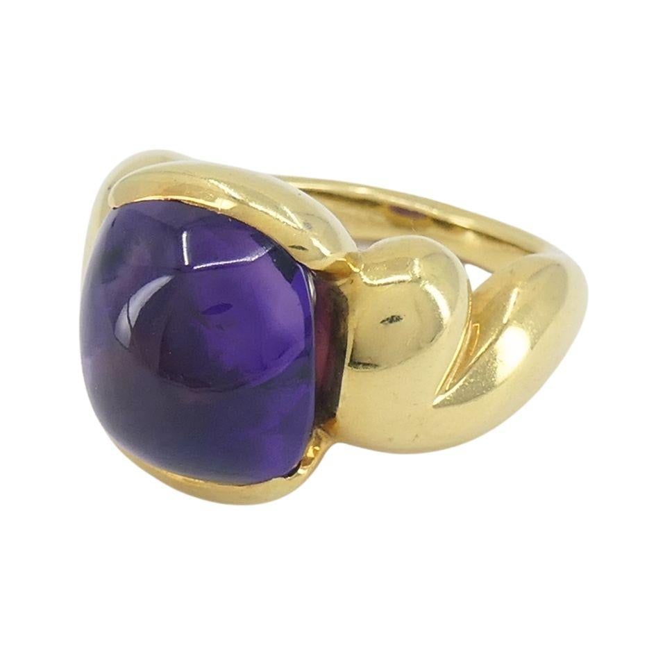 Gucci 18k Gold Amethyst Ring 6.5 - 4