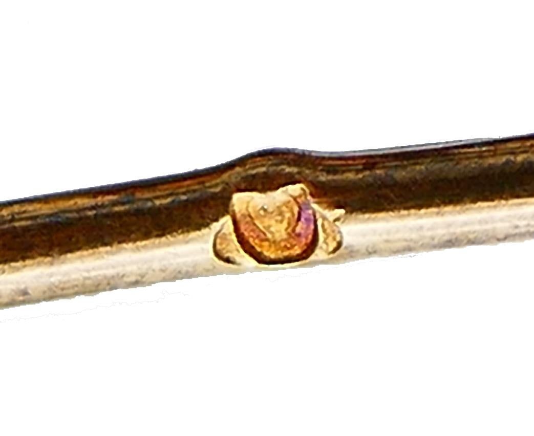 Victorian Natural Pearl Diamond Tie Pin in Silver and 14k Yellow Gold GIA Report - 4