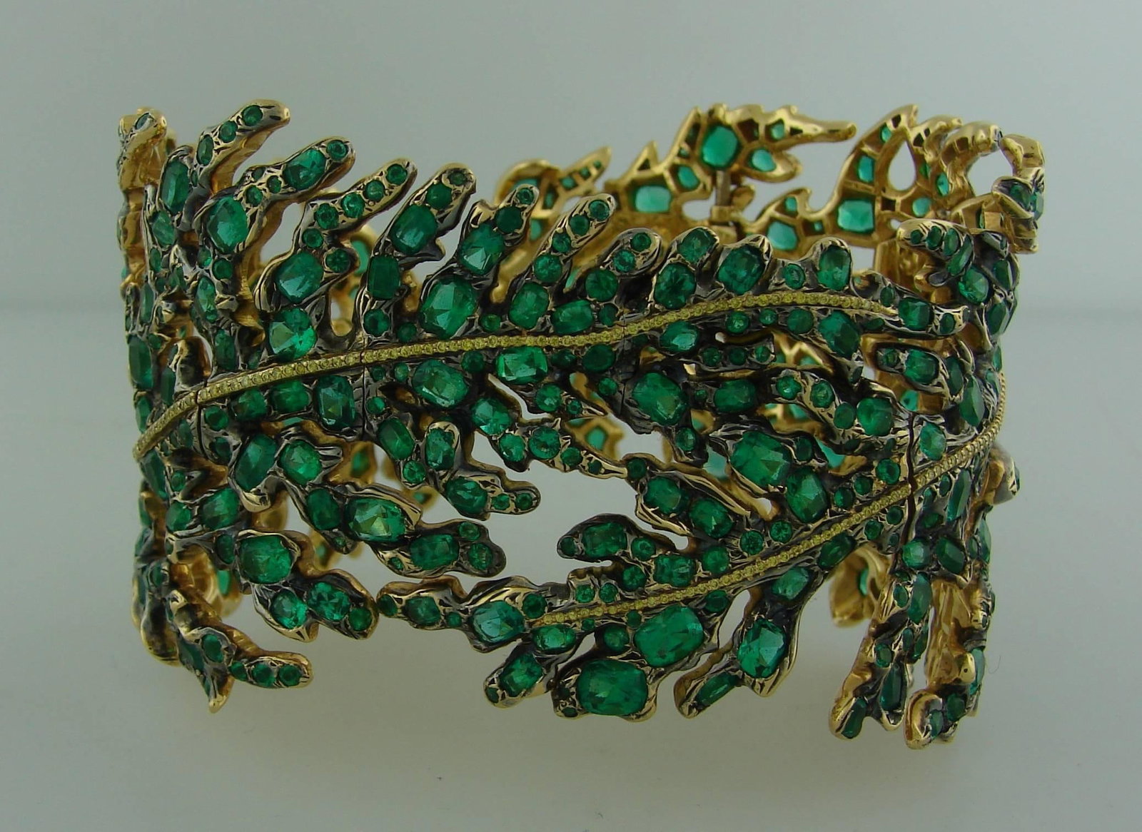Michele della Valle Emerald Fancy Yellow Diamond Gold Bracelet - 3