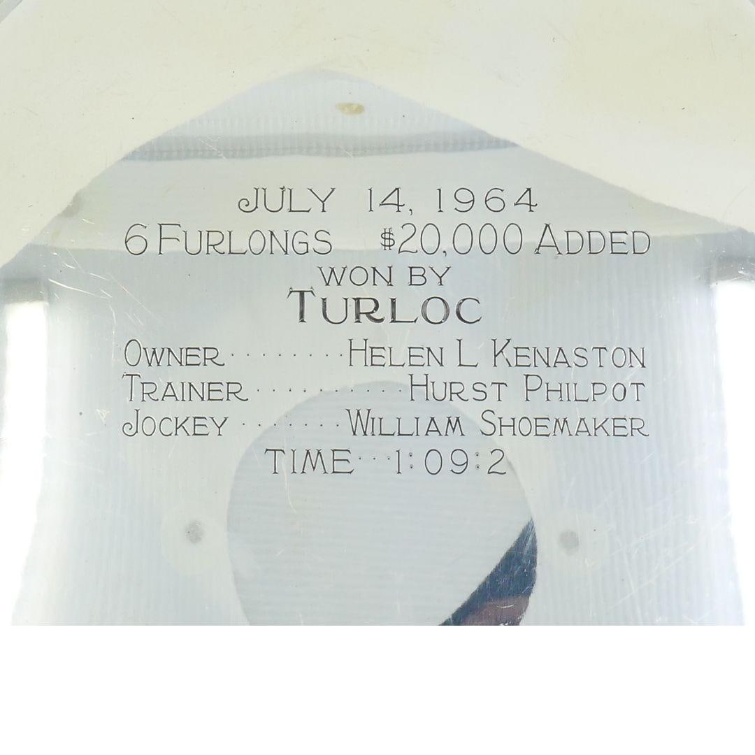 1964 Sterling Silver Lakes and Flowers Handicap Hollywood Park Trophy Plate - 2