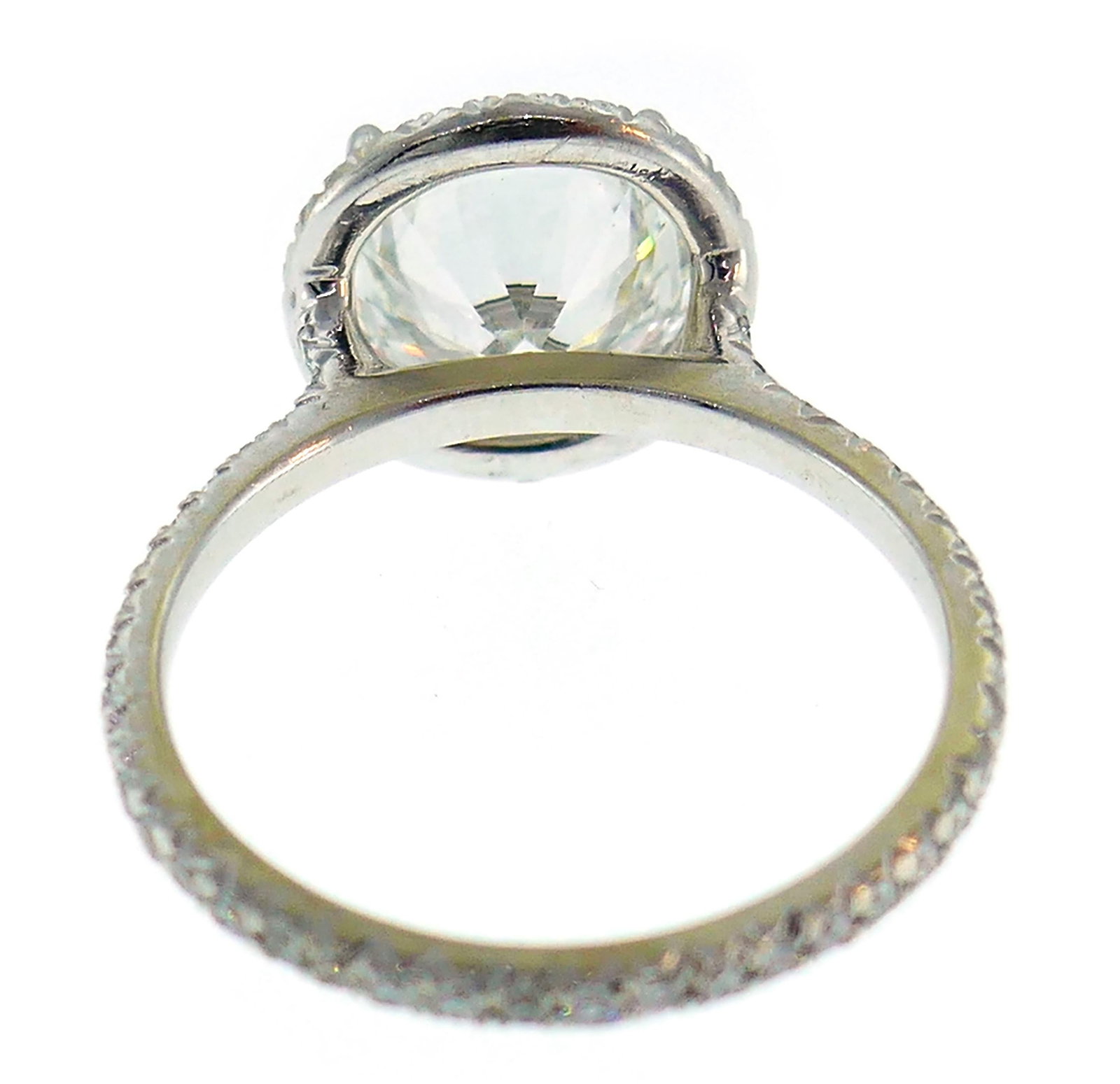 3.01 Carat Diamond G SI1 GIA White Gold Ring - 4