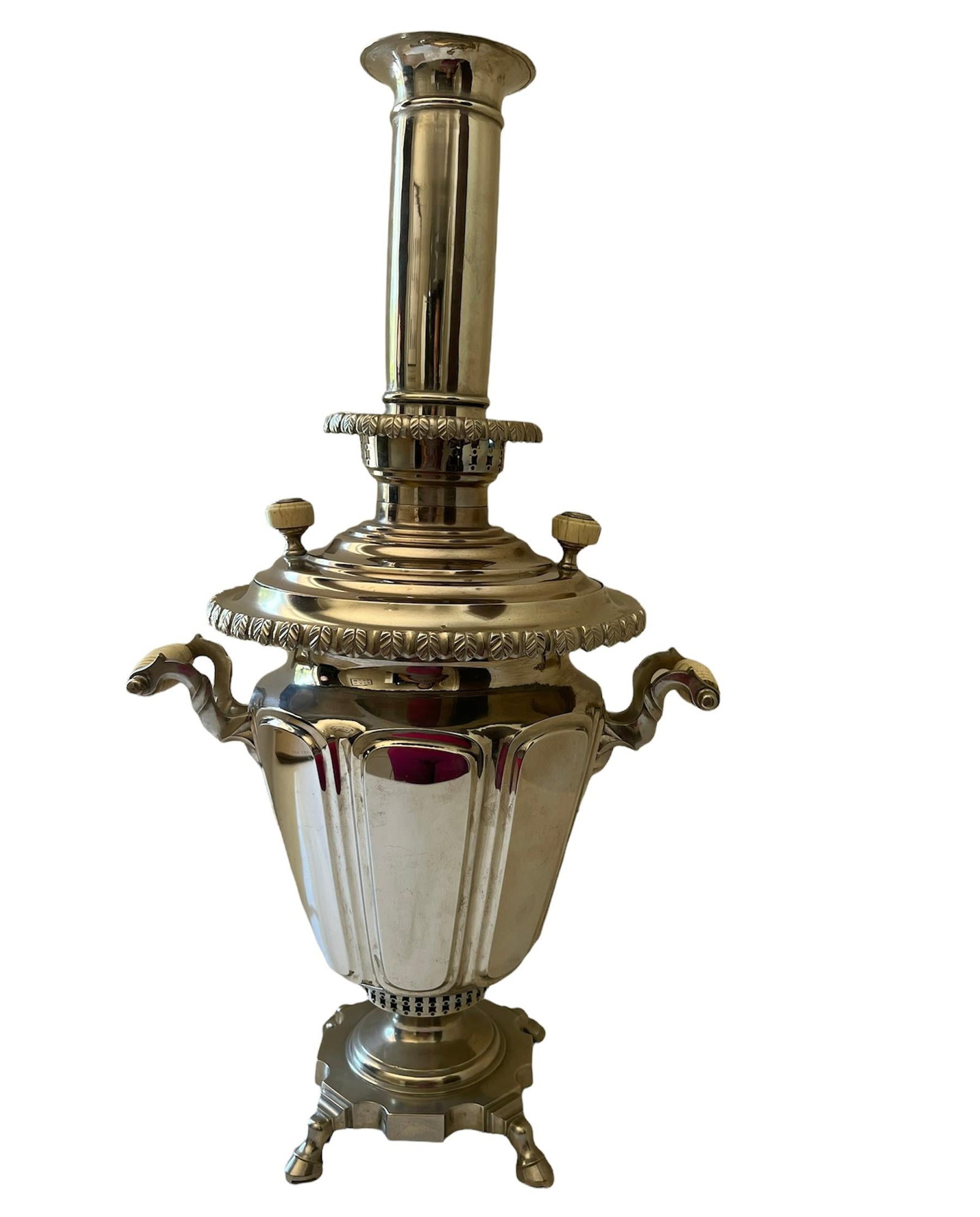 Russian Silver Plate Samovar with Tray Set - 5
