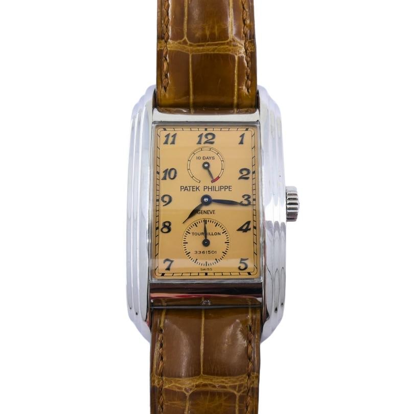Patek Philippe 5101P 10-Day Tourbillon Platinum Watch Original Strap - 3