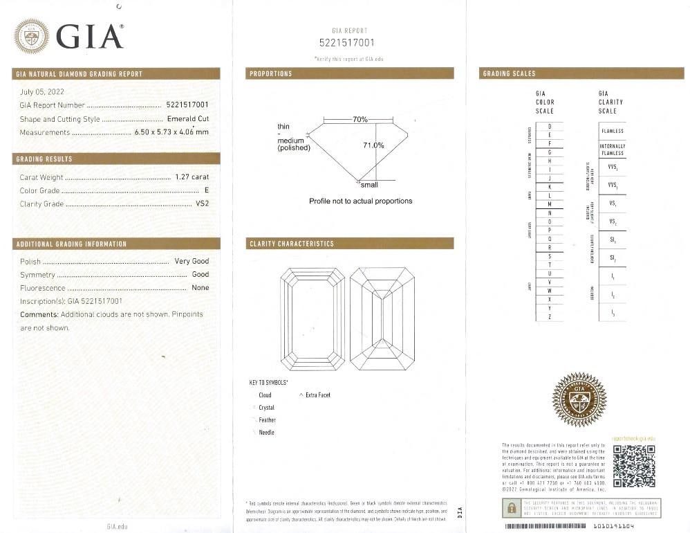 1.27-ct GIA Diamond Platinum Solitaire Ring Estate Jewelry - 3