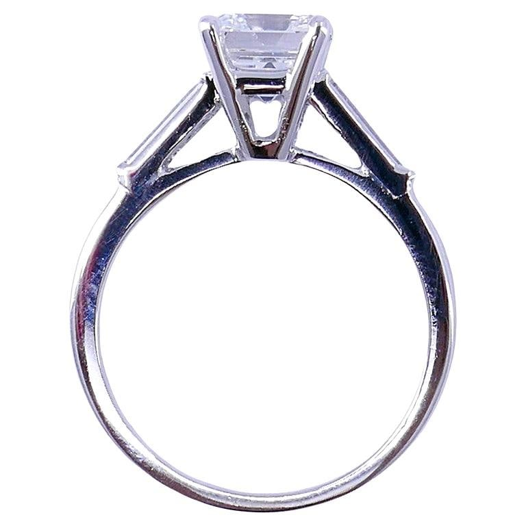 1.27-ct GIA Diamond Platinum Solitaire Ring Estate Jewelry - 5