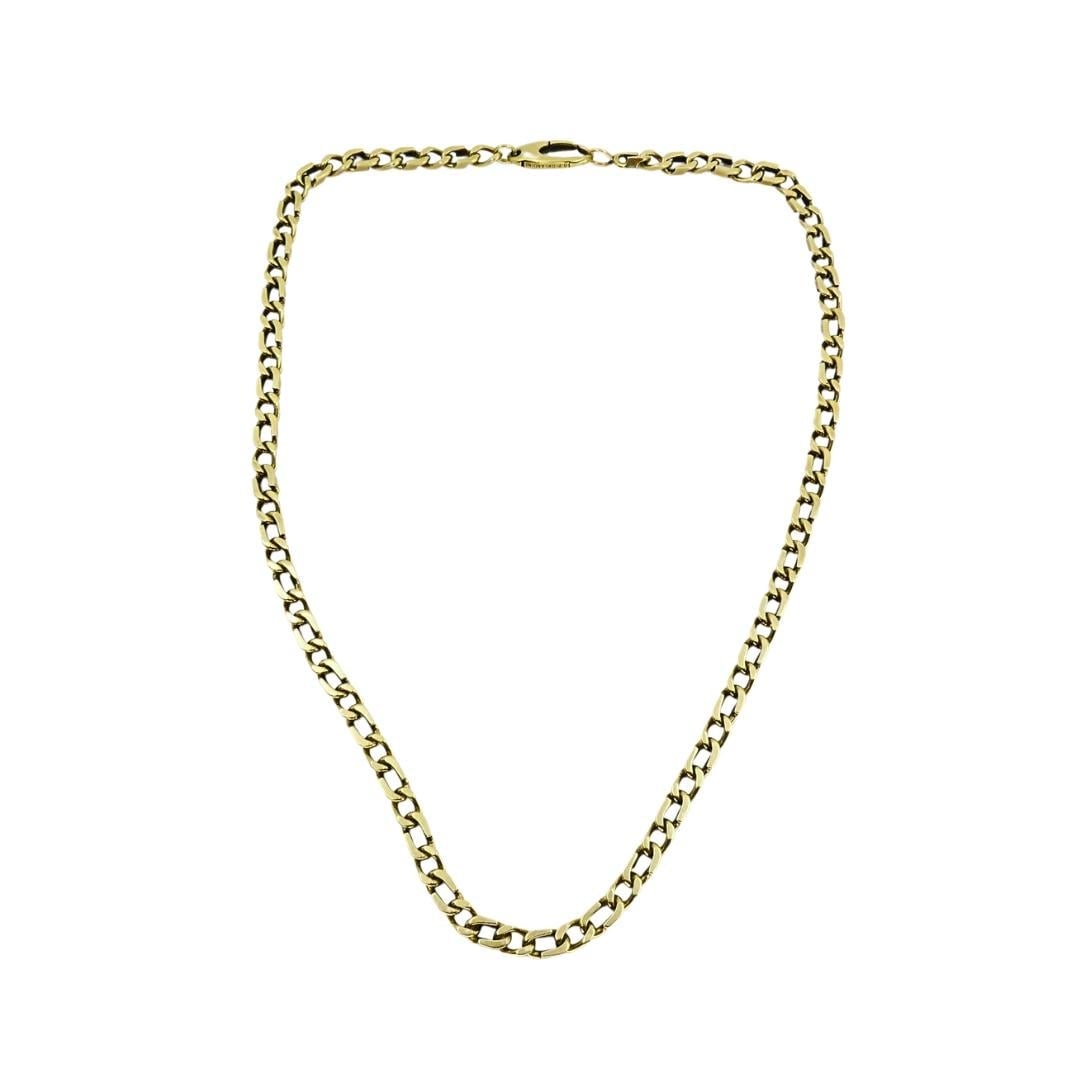 O.P. Orlandini for UnoAErre Vintage Italian 14k Gold Curb Link Chain Necklace - 3