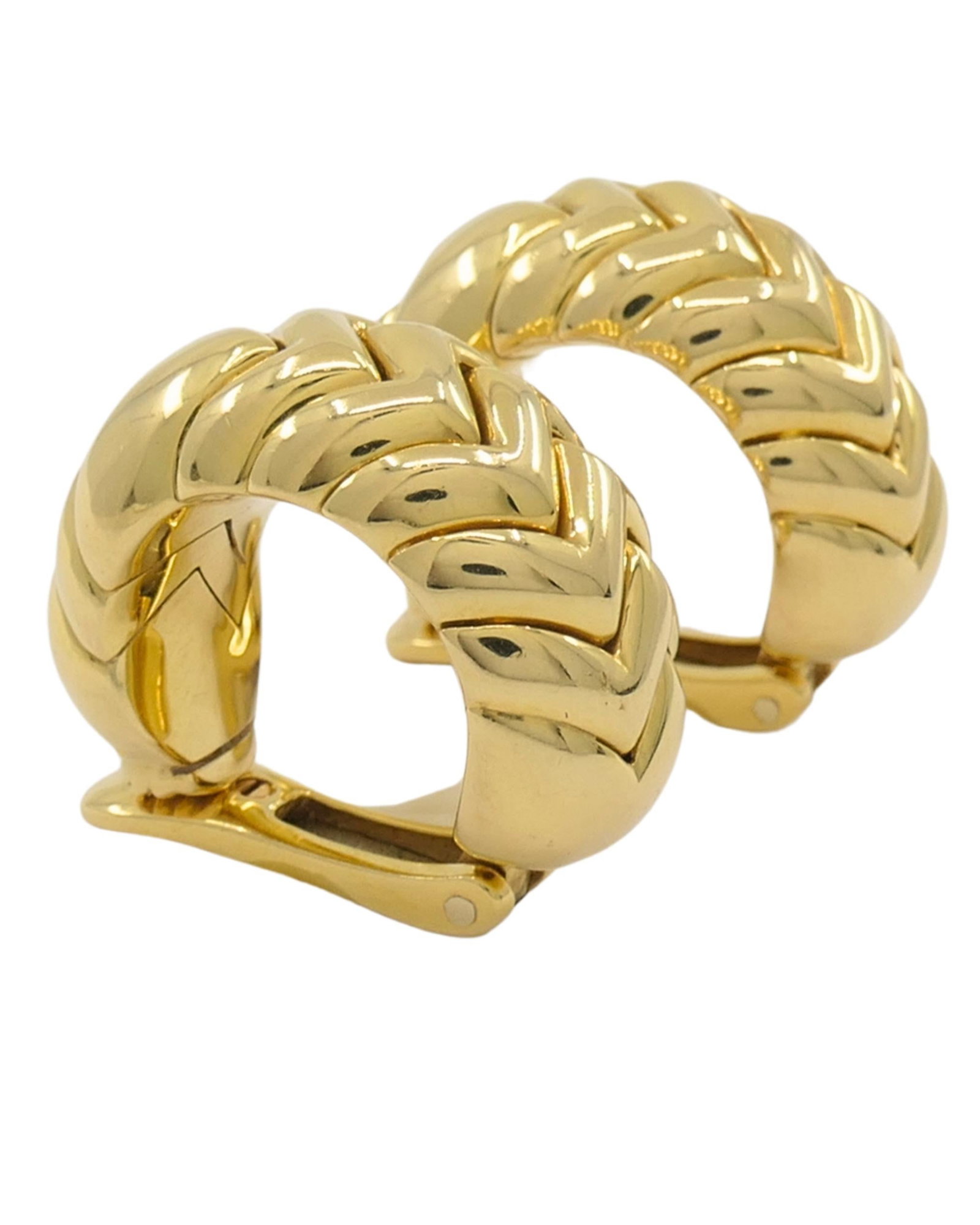 Bvlgari Bulgari Gold Earrings 18k Spiga Collection Clip-On - 3
