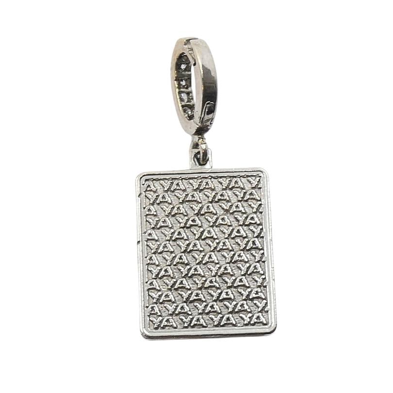 Vintage 12k Gold Domino Five Charm Pavé Diamond Bail - 5