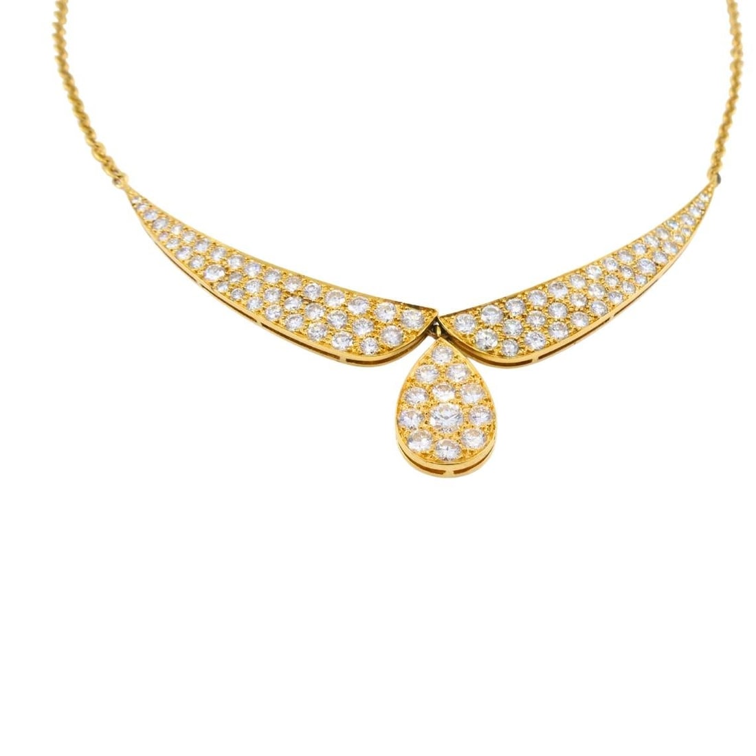 Vintage Van Cleef & Arpels Diamond Necklace 18k Gold - 4