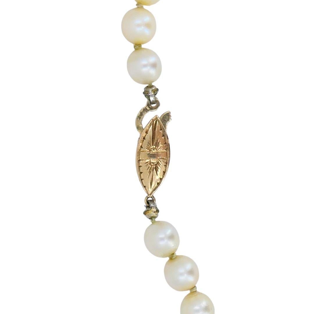 Vintage 14k Gold Cultured South Sea Pearl Strand Necklace - 3