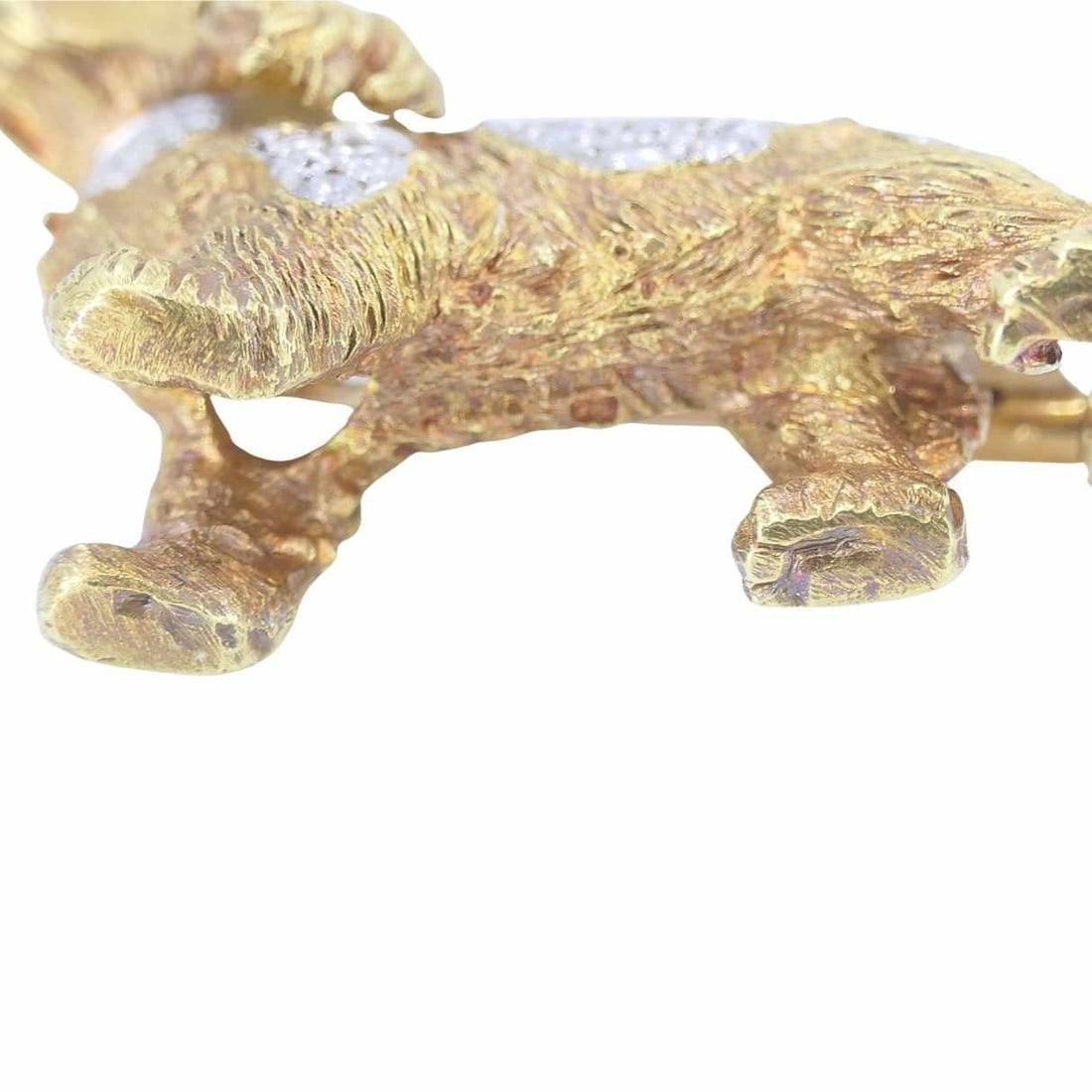 Vintage Asprey London 18k Gold Diamond Sapphire Cocker Spaniel Dog Brooch - 3